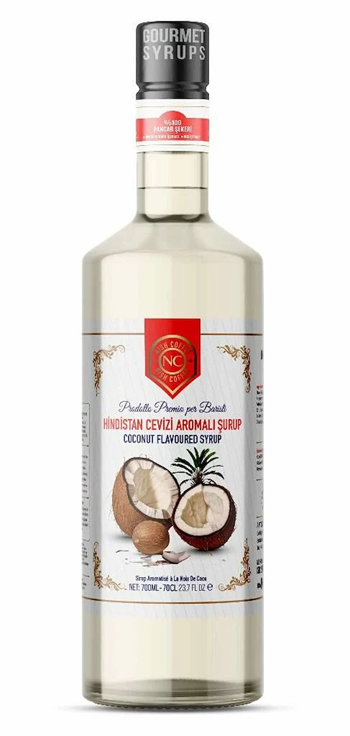 Nish Hindistan Cevizi Aromalı  Şurup 700 ML - Pet Şişe