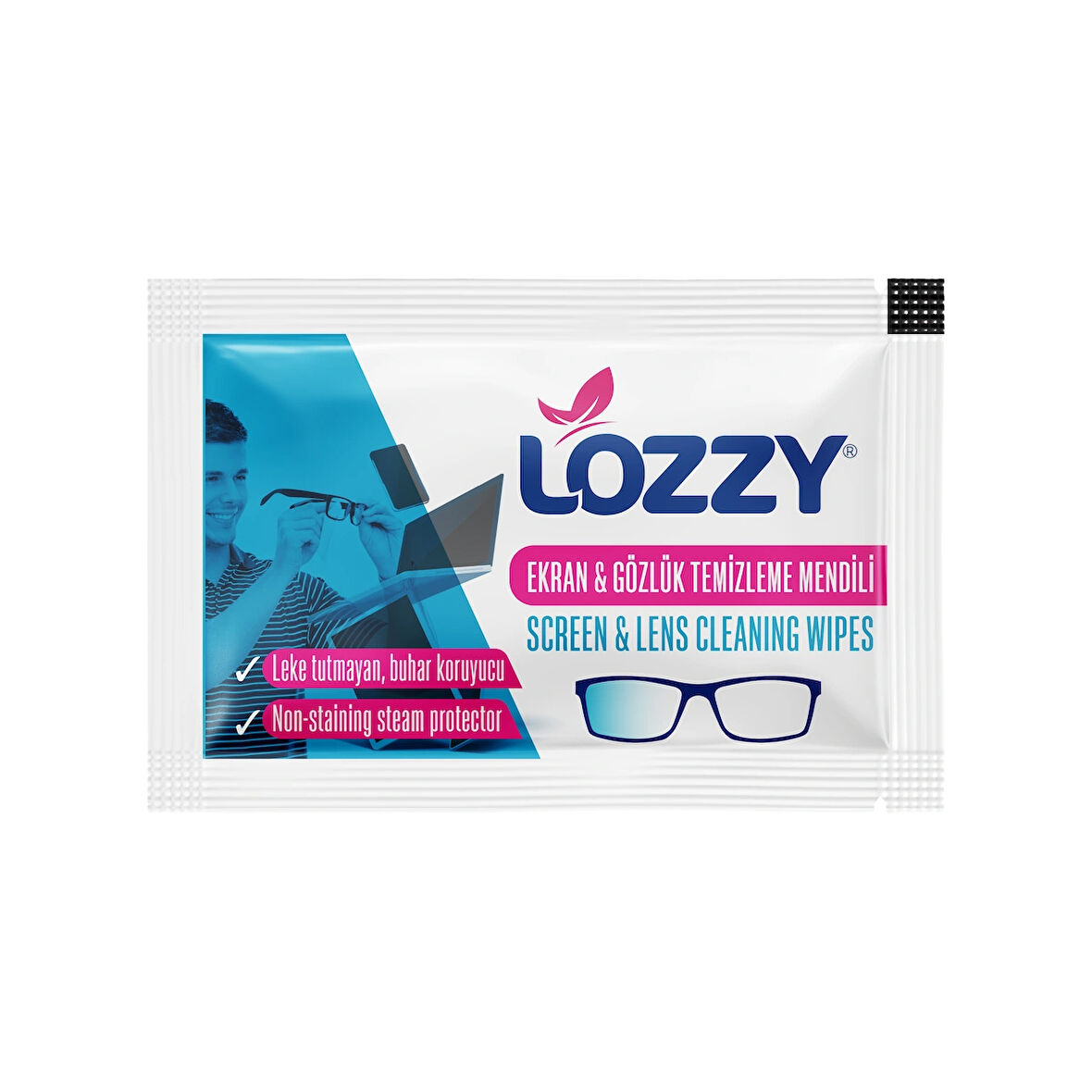 Ekran Ve Lens Temizleme Mendili- 100 Adet - Tekli- Lens And Screen Cleaning Wipes