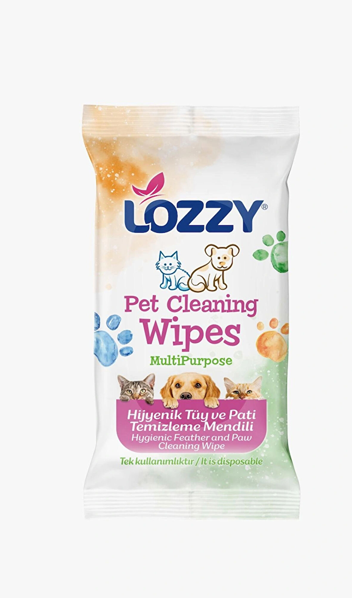 100 Adet Teklı - Pet Köpek-kedi Pati Ve Tüy Temizleme Mendili-pet Cleaning Wipes