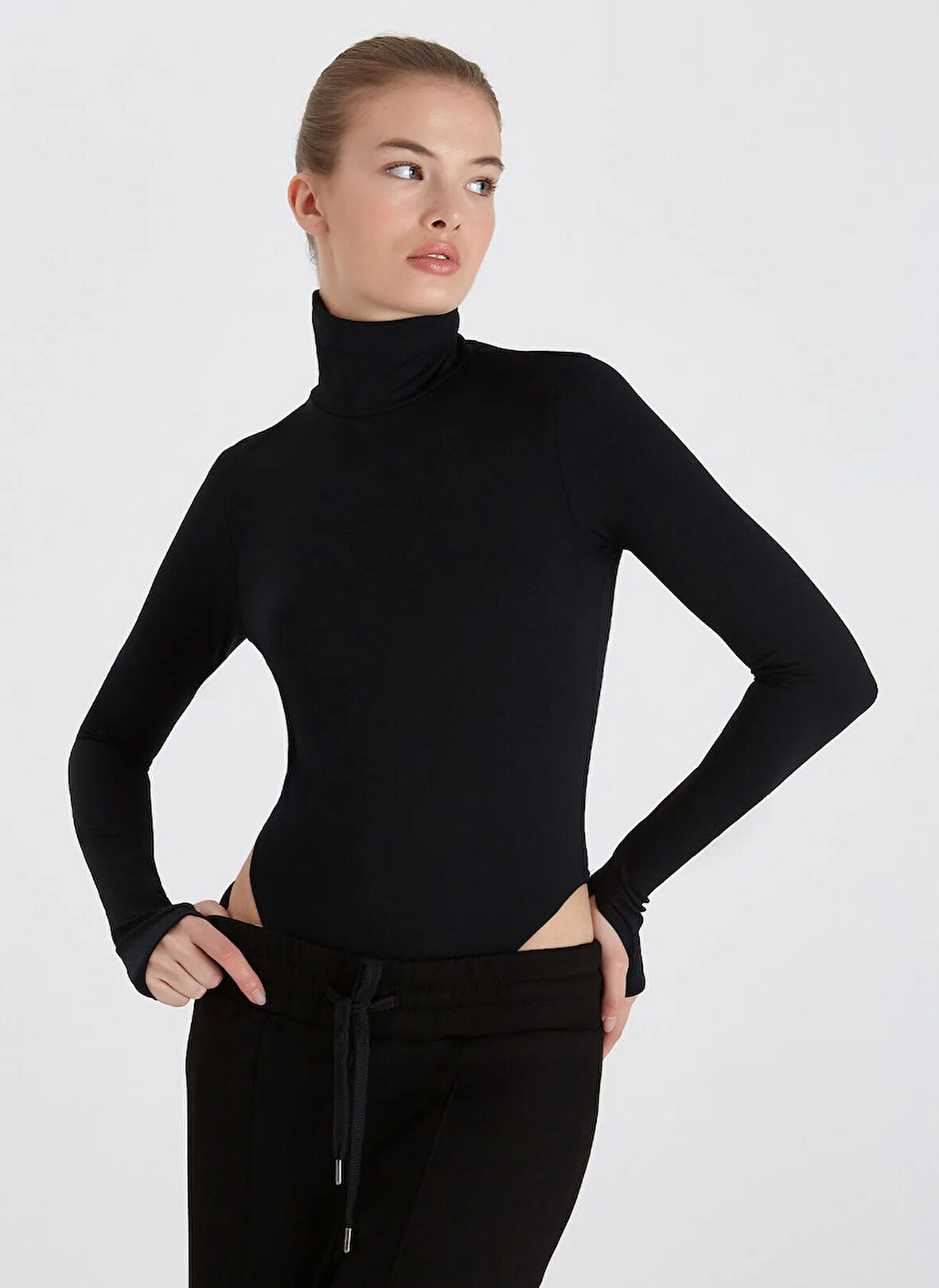 Boboist Siyah Kadın Bodysuıt BB56W230W001