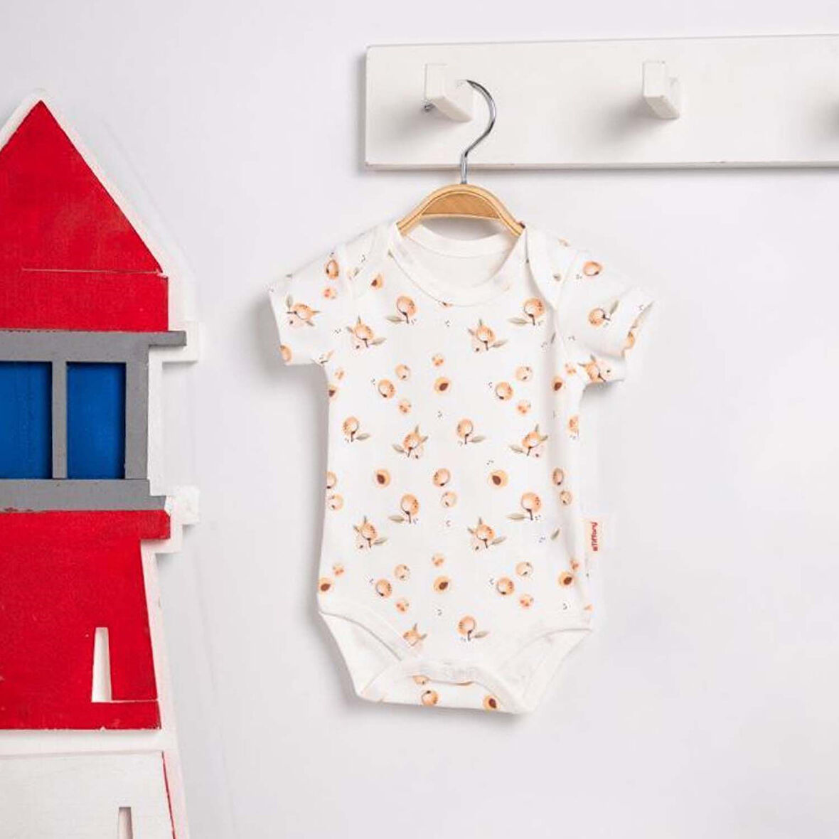 Tiffany Baby Apricot Theme Yarım Kol Bebek Badi 2455008