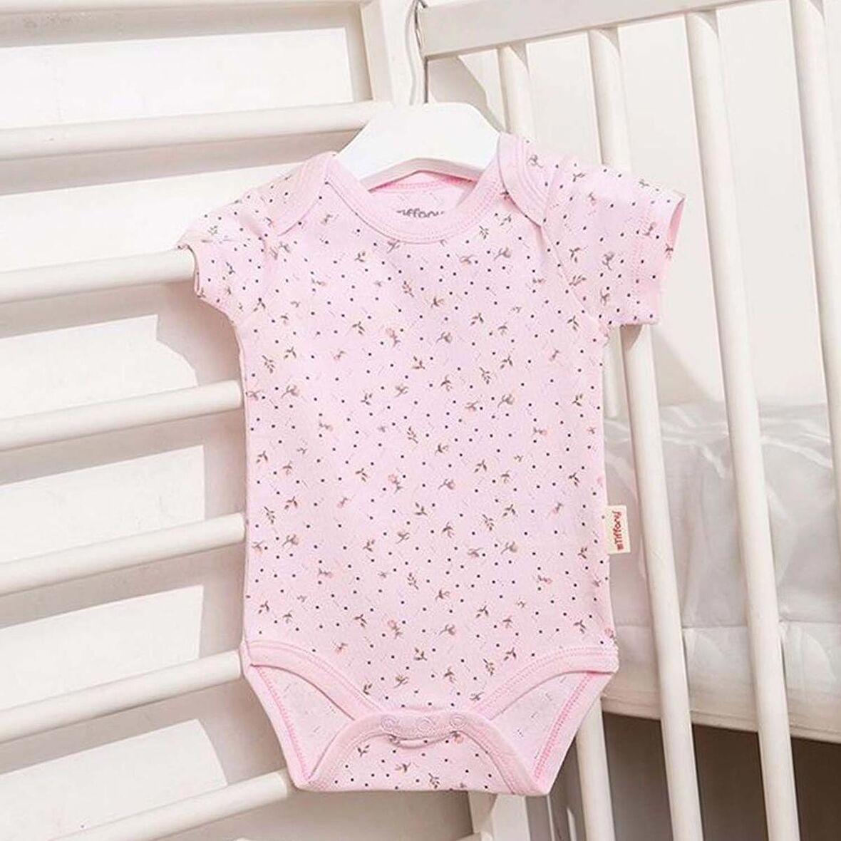Tiffany Baby Jakarlı Flowering Theme Yarım Kol Bebek Body 57008