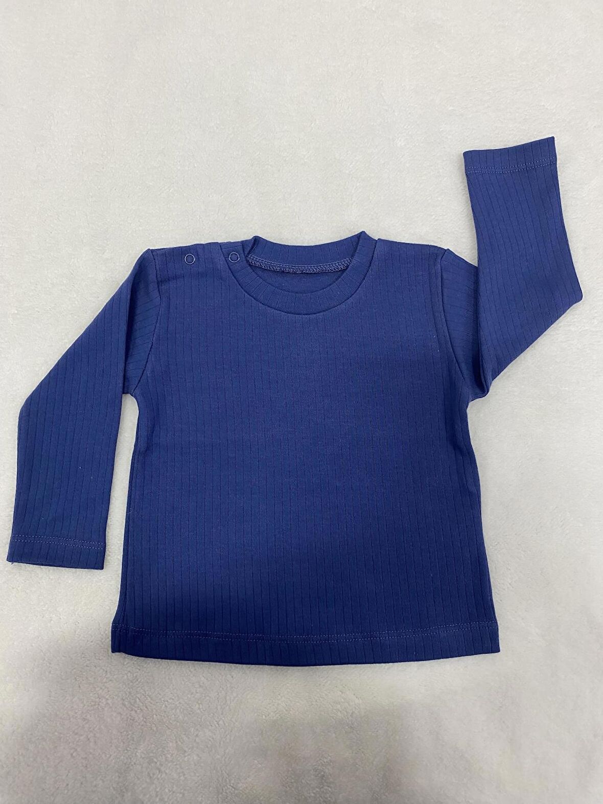Tiffany Sweatshirt Raporlu Basic Theme Mavi