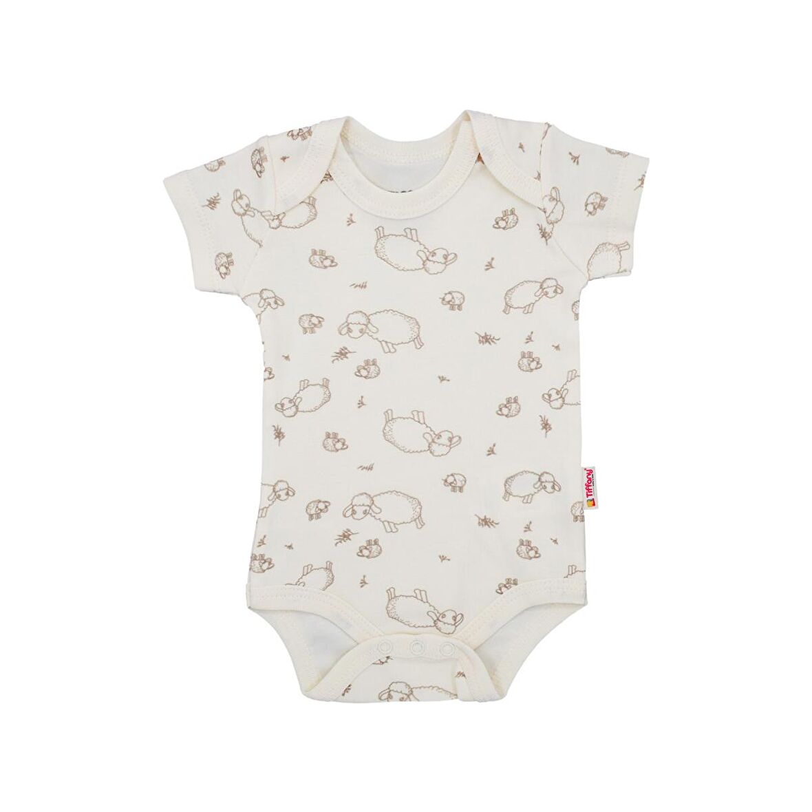 Tiffany Baby Lamb Organik Theme Yarım Kol Bebek Body 20008