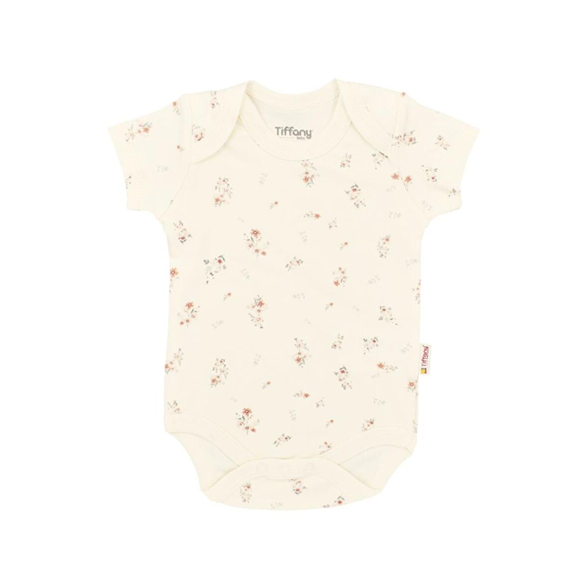 Tiffany Baby Clove Organik Theme Yarım Kol Bebek Body 22008