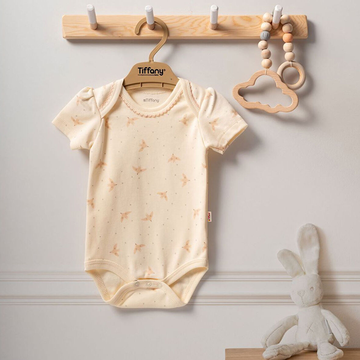 Tiffany Baby Organik Bird Theme Yarım Kol Bebek Badi 2424008