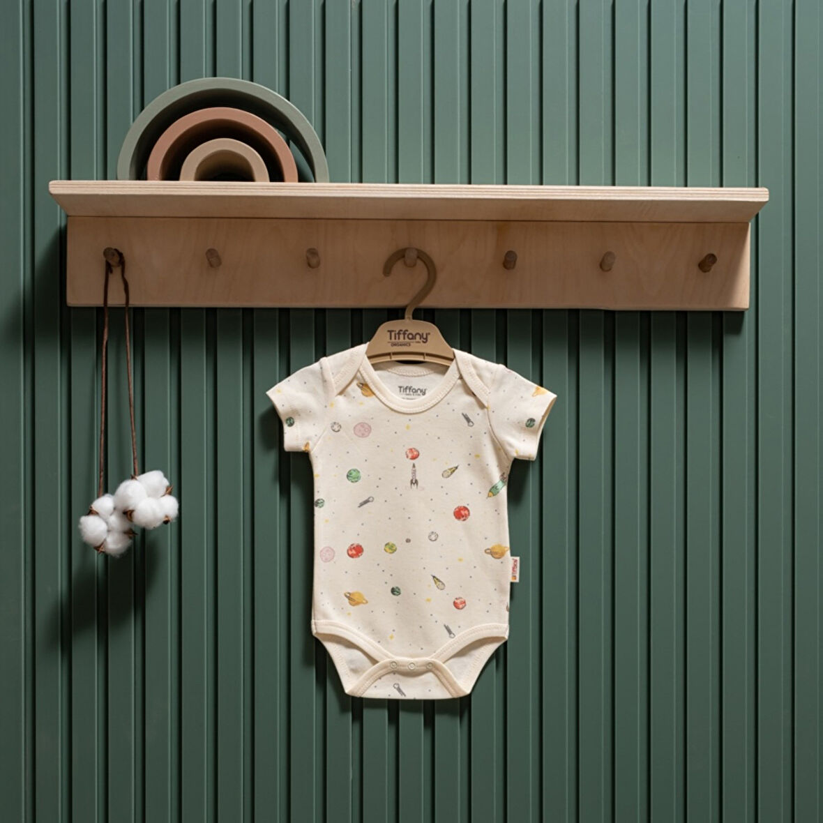 Tiffany Baby Organic Space Theme Yarım Kol Body 44008