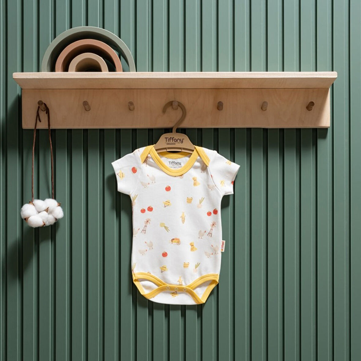 Tiffany Baby Strawberry Organik Theme Yarım Kol Body 45008