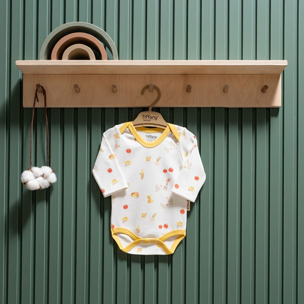 Tiffany Baby Strawberry Organik Theme Uzun Kol Body 45011