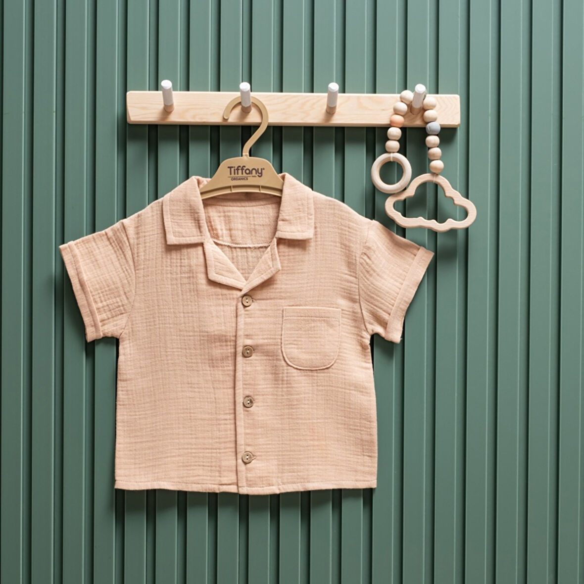 Tiffany Baby Müslin Theme Kısa Kollu Gömlek 26093
