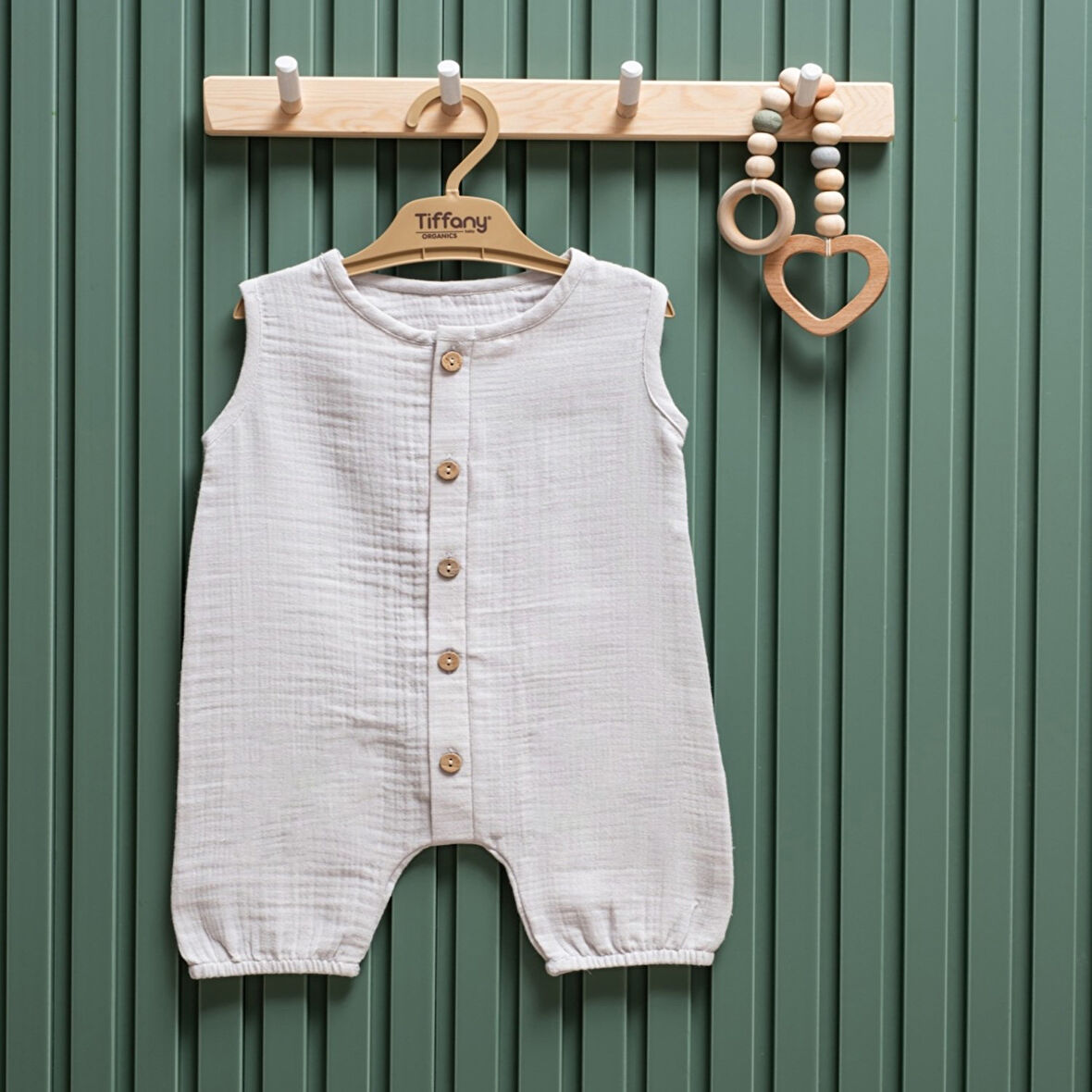 Tiffany Baby Müslin Theme Yarım Kol Uzun Tulum 26091