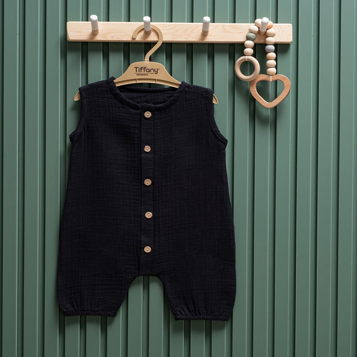 Tiffany Baby Müslin Theme Yarım Kol Uzun Tulum 26091