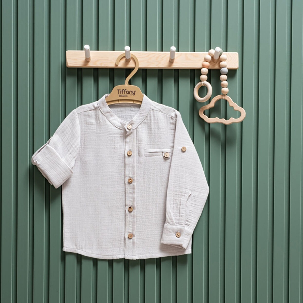 Tiffany Baby Müslin Theme Hakim Yaka Uzun Kol Gömlek 26120