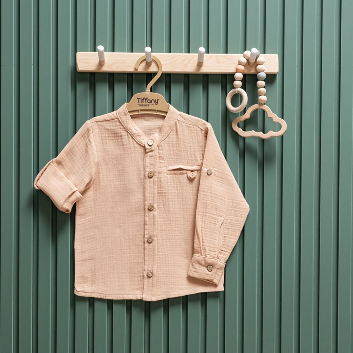Tiffany Baby Müslin Theme Hakim Yaka Uzun Kol Gömlek 26120