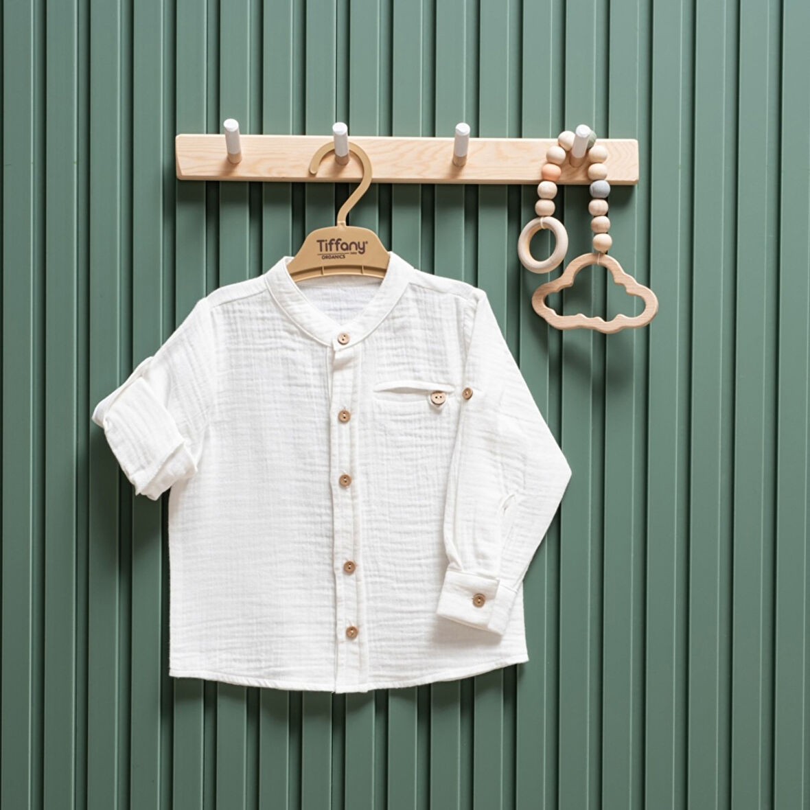 Tiffany Baby Müslin Theme Hakim Yaka Uzun Kol Gömlek 26120