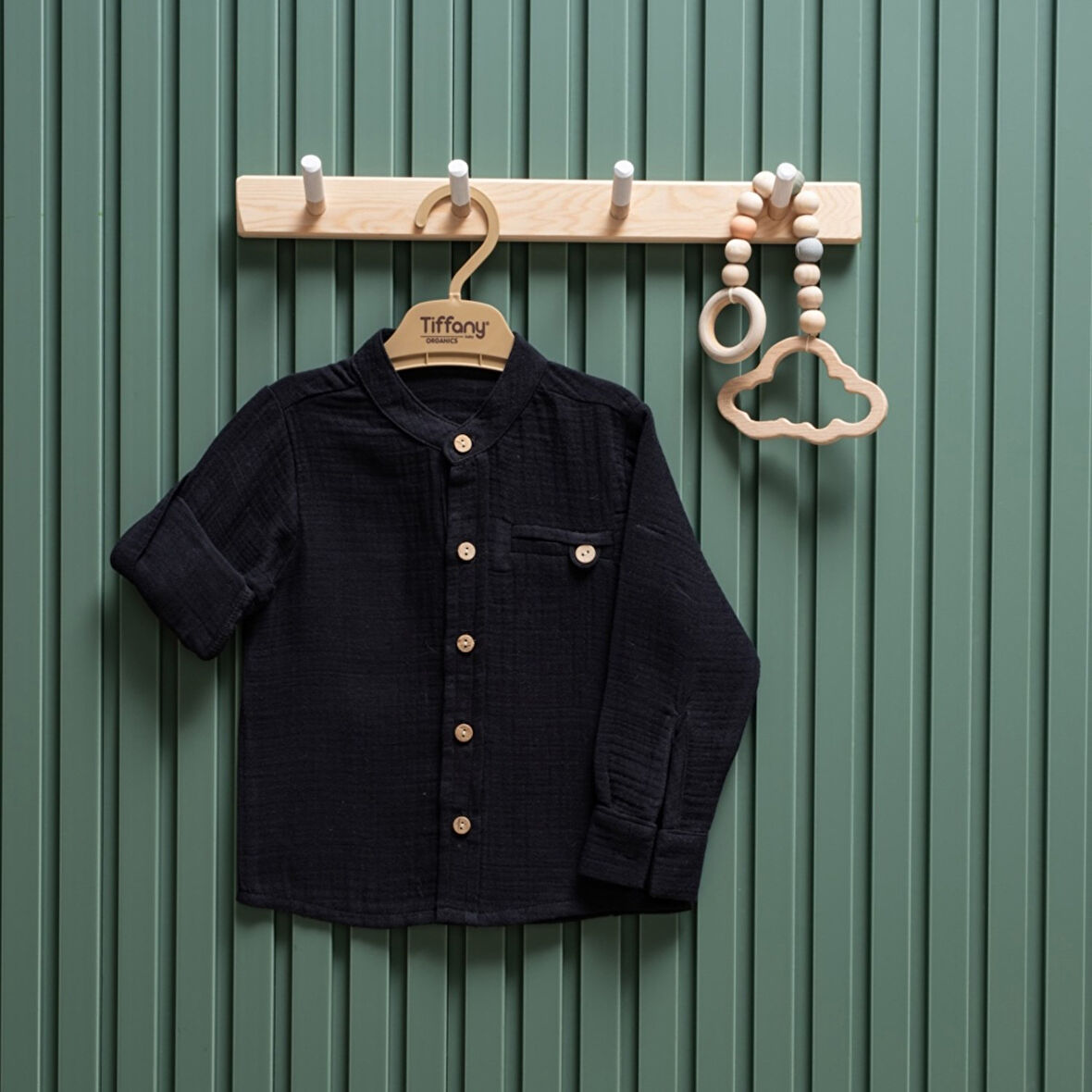 Tiffany Baby Müslin Theme Hakim Yaka Uzun Kol Gömlek 26120