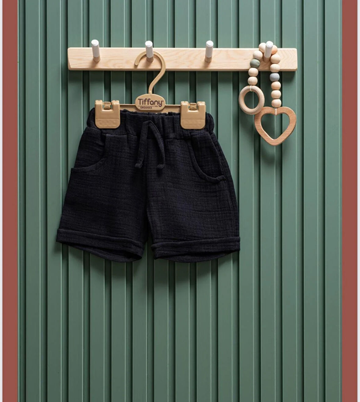 Tiffany Şort Müslin Theme Siyah