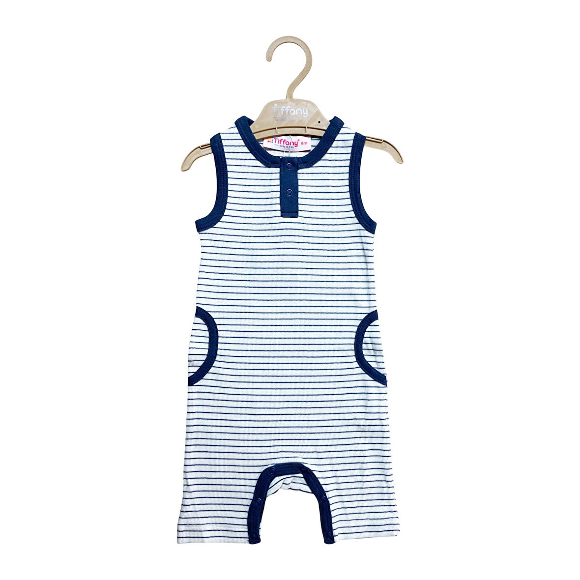 Tiffany Baby Organik Theme Askılı Cepli Rompy 88021