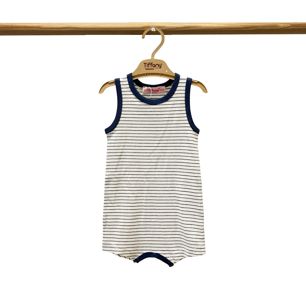Tiffany Baby Modal Organik Theme Çizgili Rompy 89026