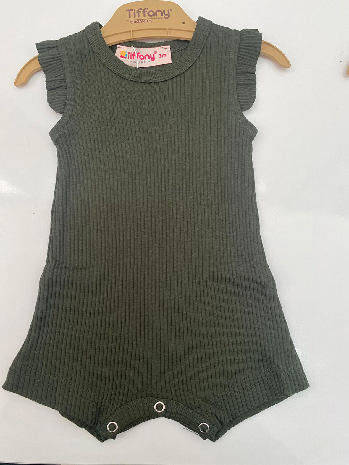 Tiffany Tulum Fırfırlı Rompy Modal Organik Theme Koyu Yeşil