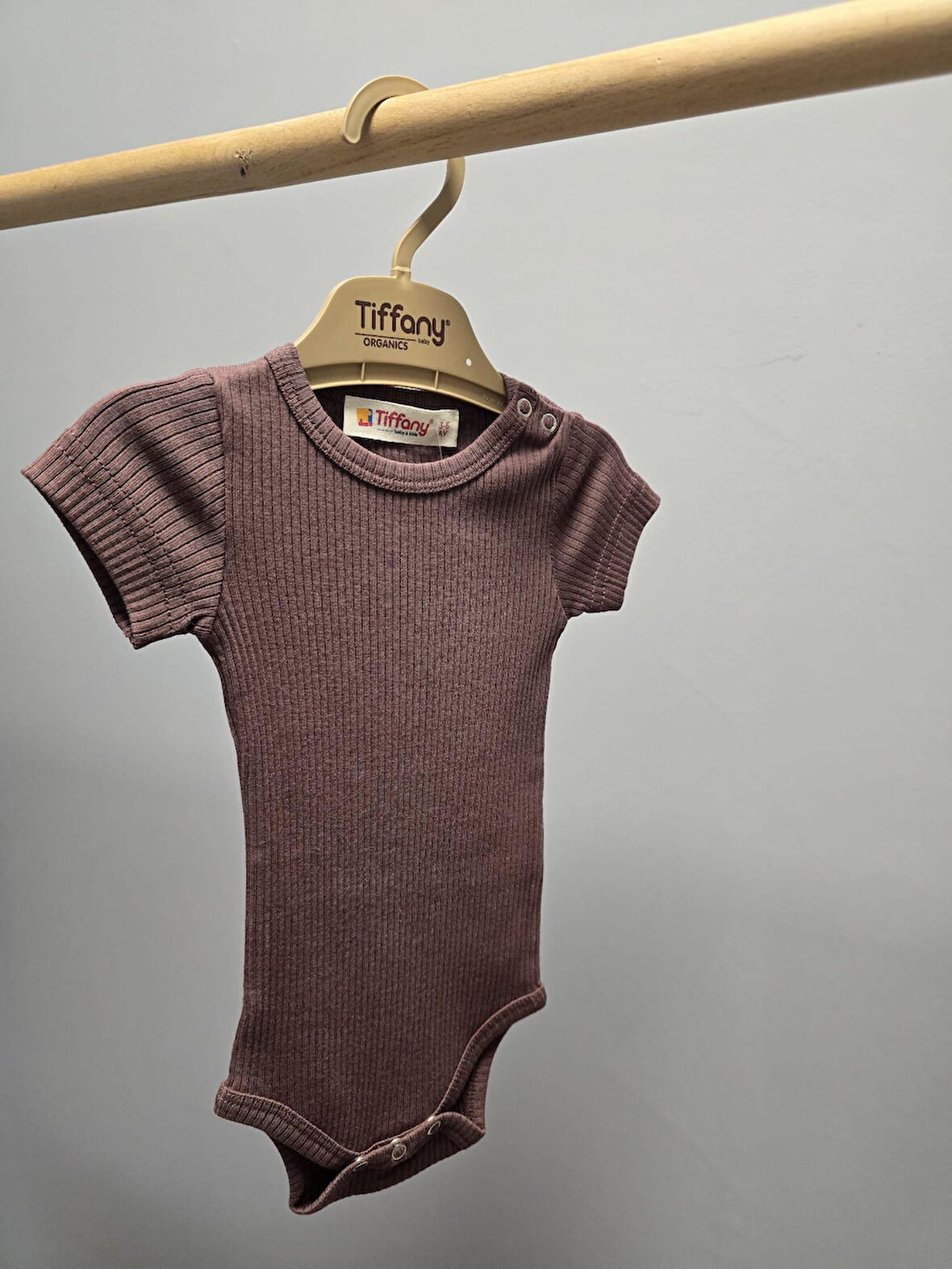 Tiffany Body Kısa Kol Çıtçıtlı Modal Organik Theme Kiremit