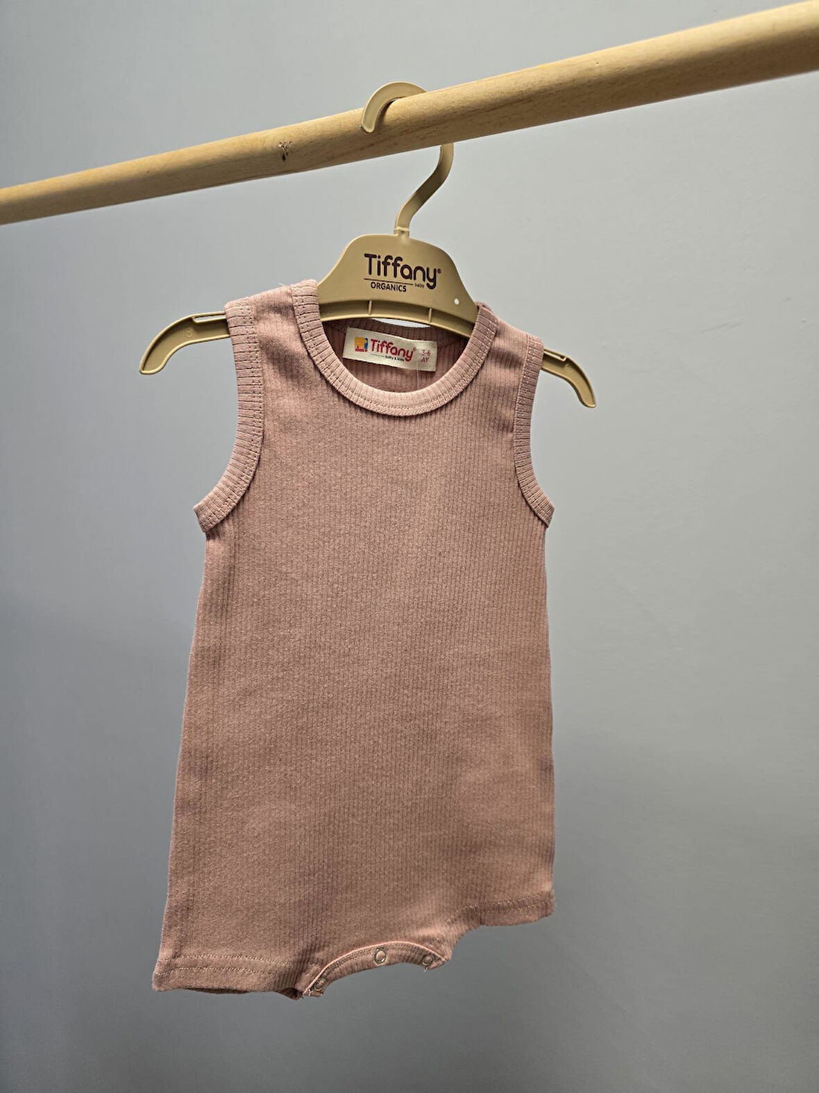 Tiffany Tulum Kısa Rompy Modal Organik Theme Şeftali