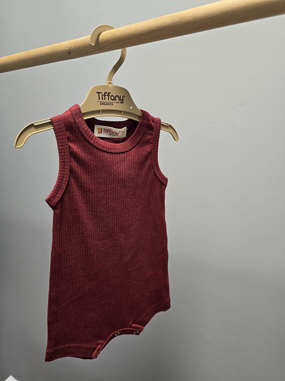 Tiffany Tulum Kısa Rompy Modal Organik Theme Bordo