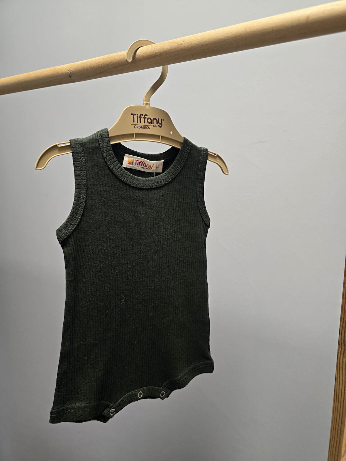 Tiffany Tulum Kısa Rompy Modal Organik Theme Koyu Yeşil