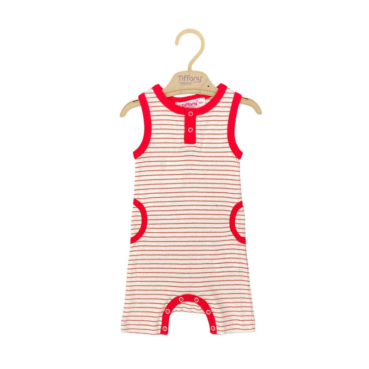 Tiffany Baby Organik Theme Askılı Cepli Rompy 88021