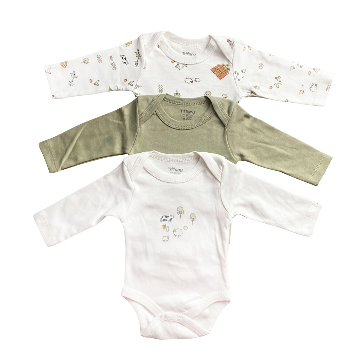 Tiffany Baby Farm Village Theme 3'lü Uzun Kol Body 51011