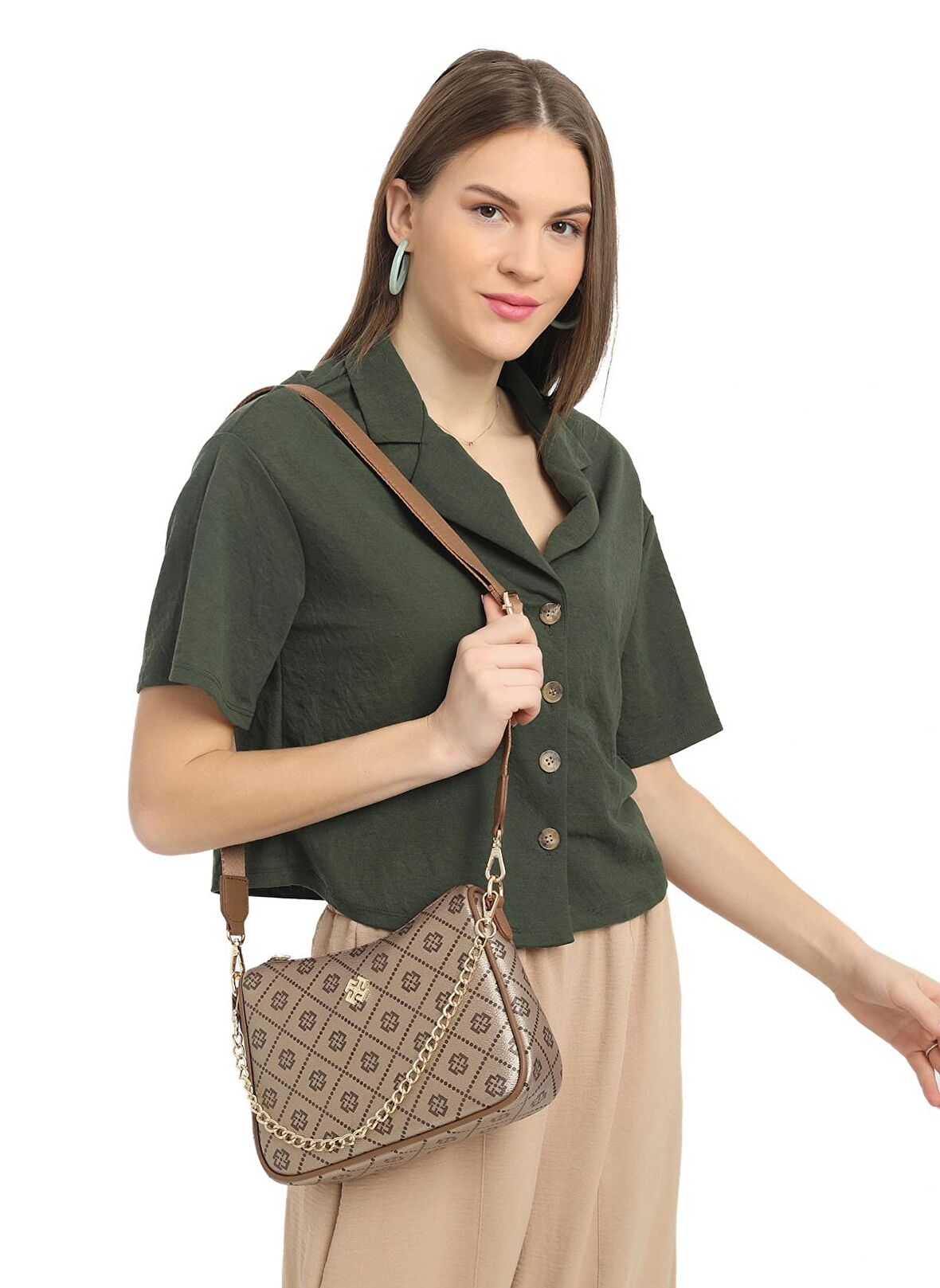 Fossil Altın Kadın Çapraz Çanta 05FO24Y5012