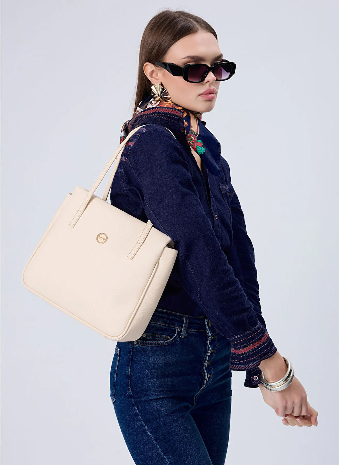 Fossil Bej Kadın Omuz Çantası 05FO25Y5035