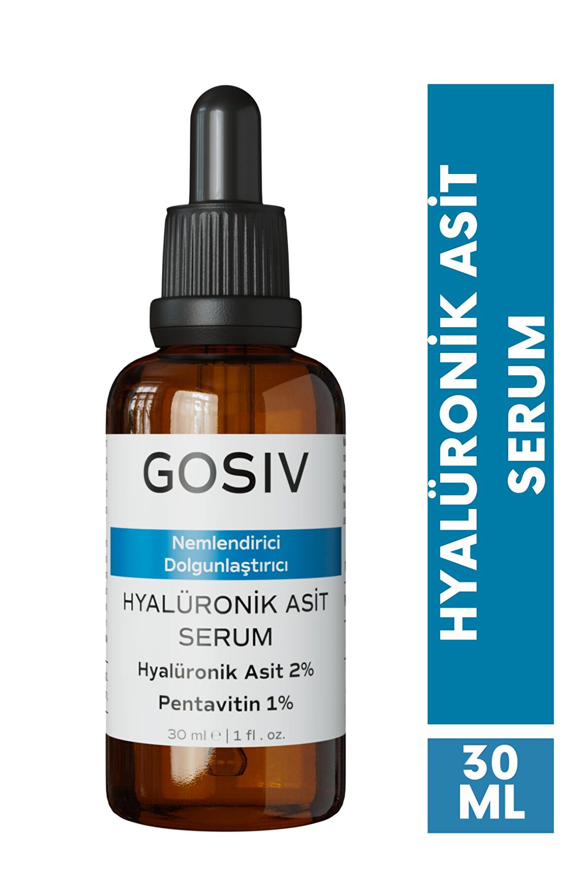 Nemlendirici ve Dolgunlaştırıcı Hyalüronik Asit Serum 30 ML (Hyalüronik Asit 2% + Pentavitin 1%)