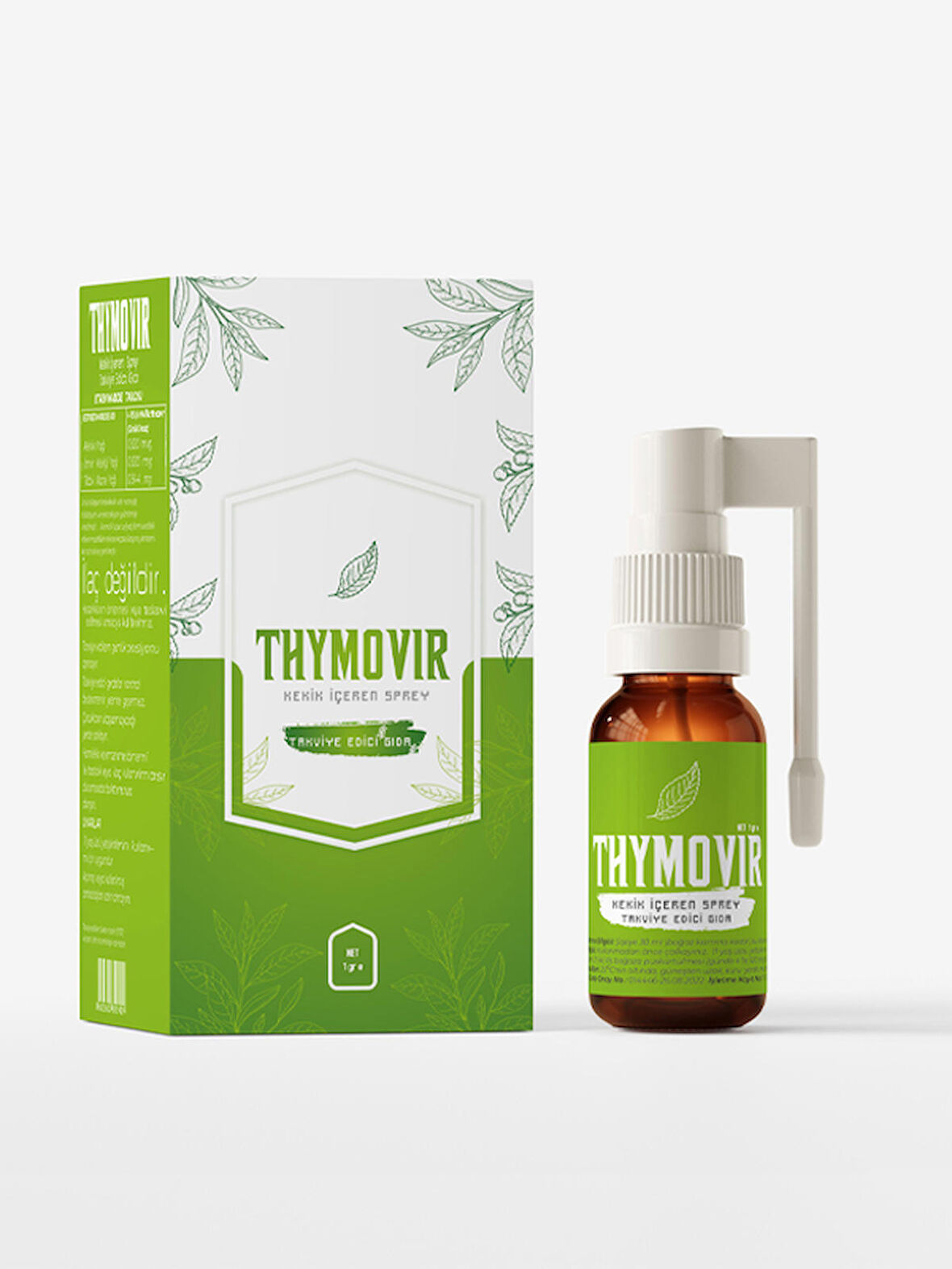 THYMOVIR Kekik İçeren Boğaz Spreyi Takviye Edici Gıda (1 gr/Sulandırılmış 30ml)