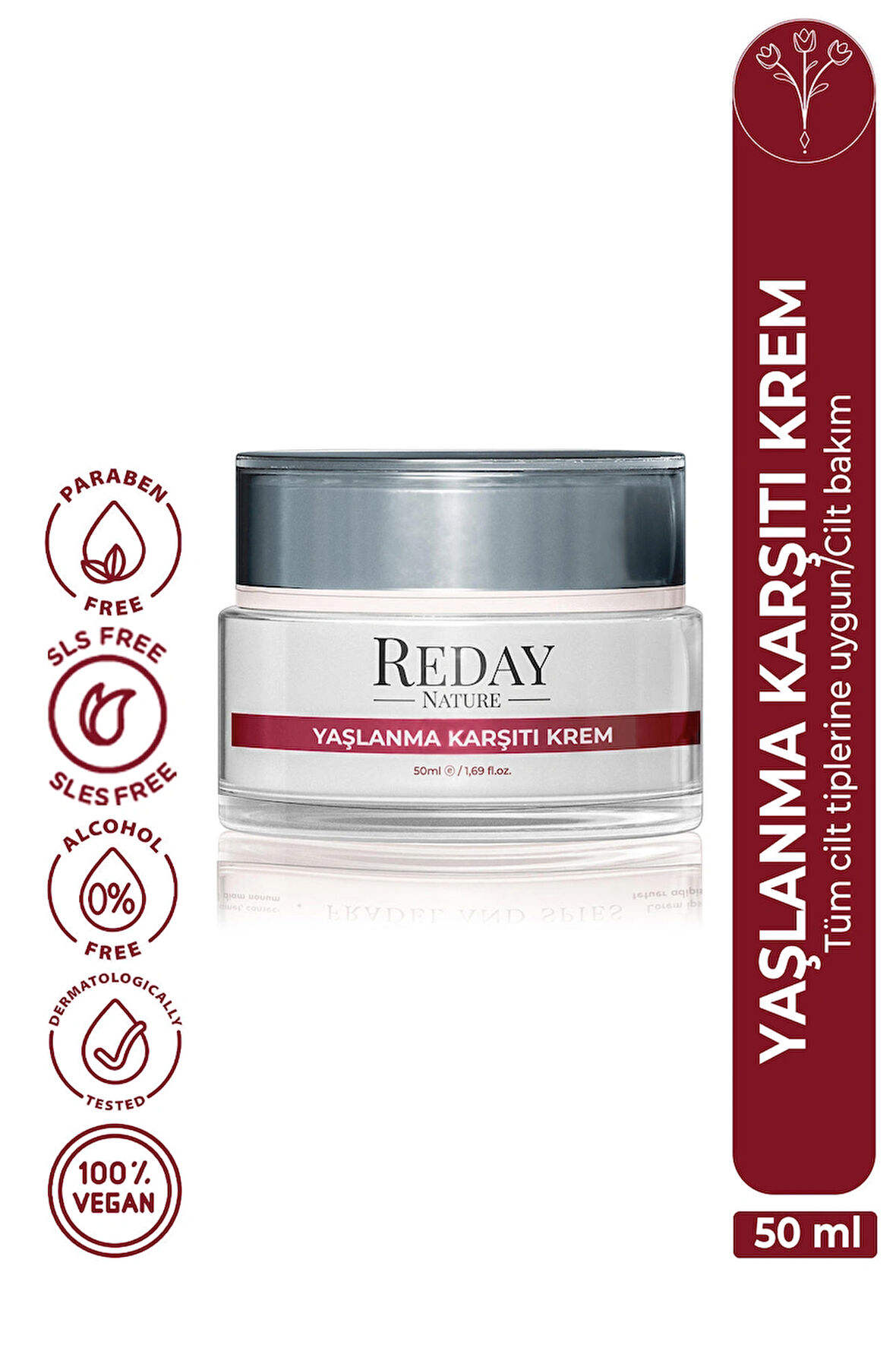 Yaşlanma Karşıtı Yüz Kremi 50 ml - Kırışıklık Azaltıcı Ve Sıkılaştırıcı Bakım Kremi