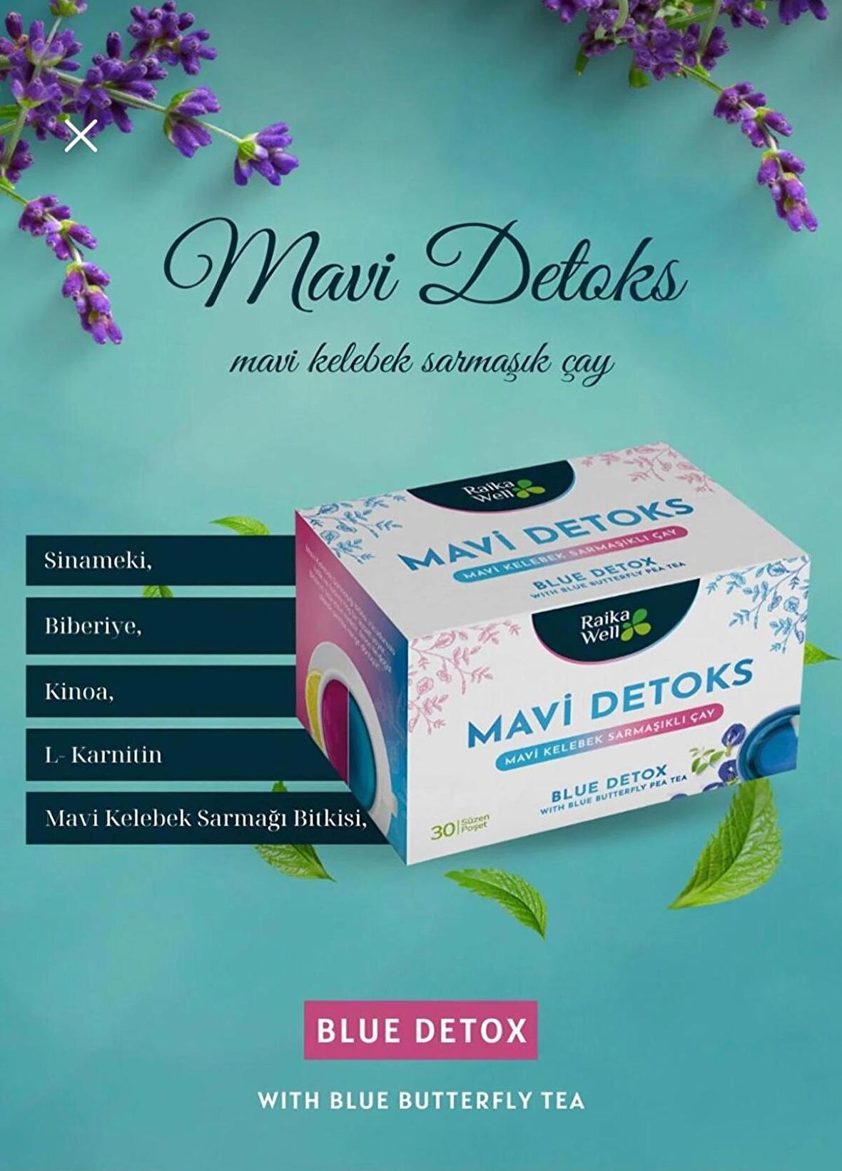 mavi kelebek sarmaşığı detoks çayı