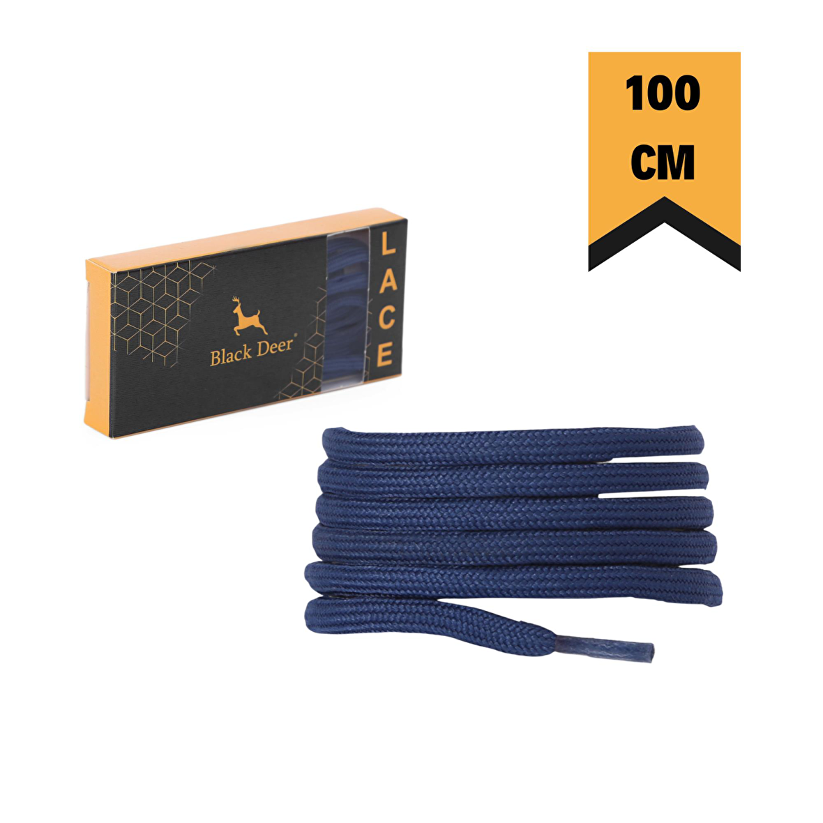 Black Deer Shoelace Lacivert Spor Ayakkabı Bağcık