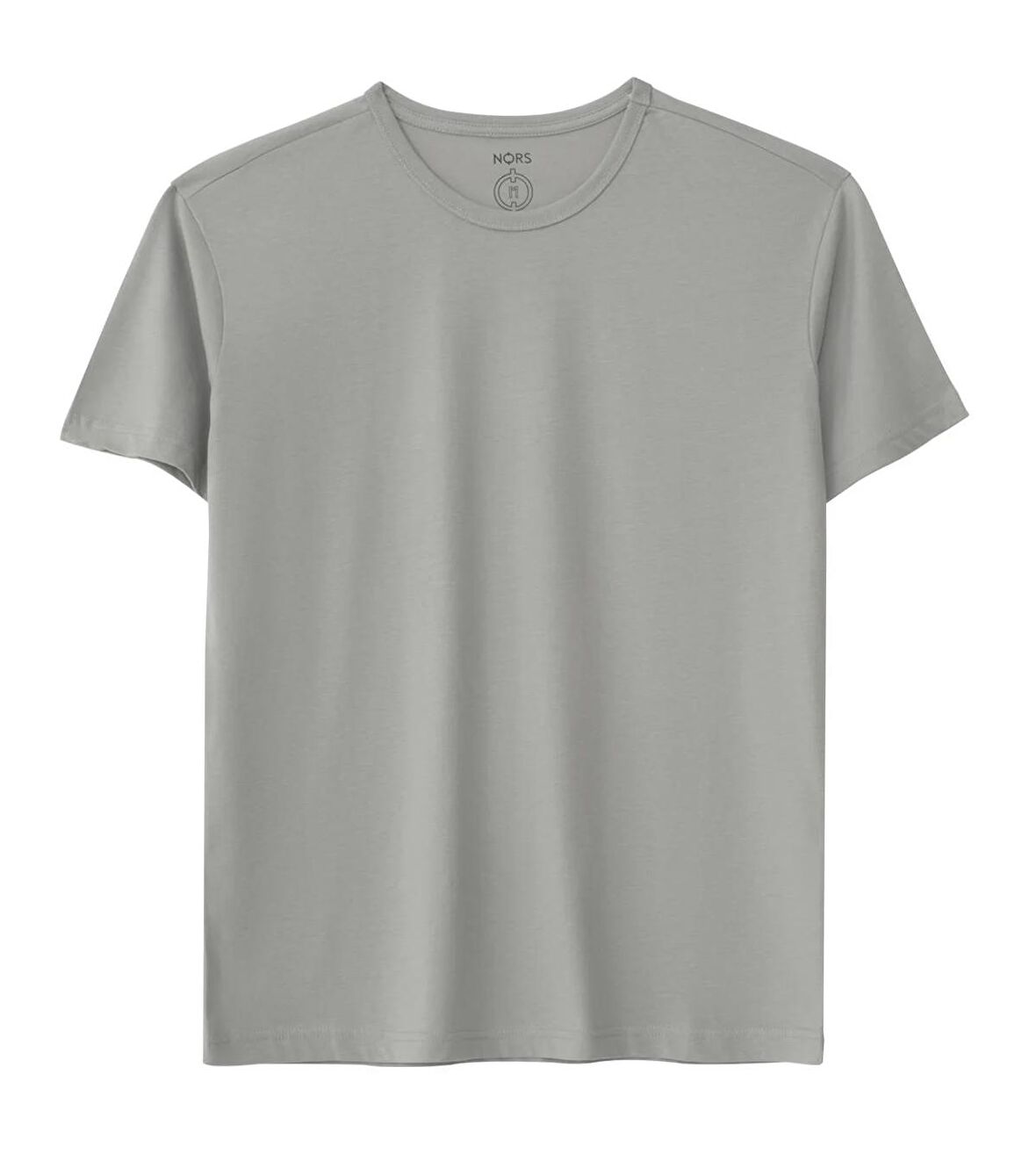 Regular Bisiklet Yaka Tshirt - Açık Gri