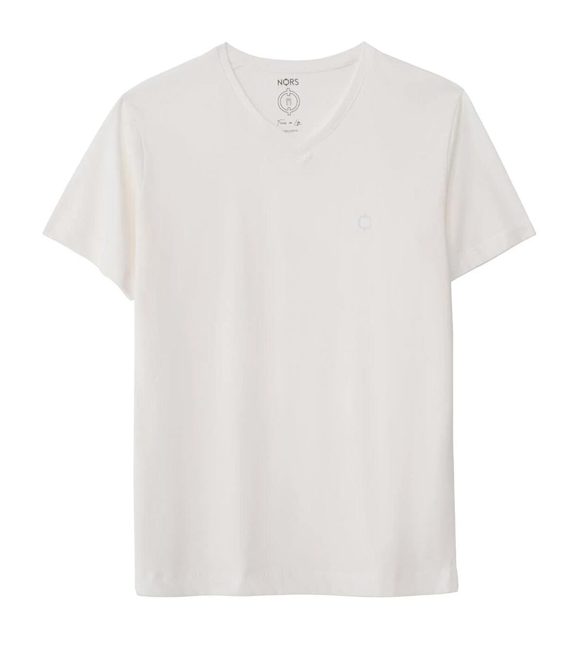 Regular V Yaka Tshirt - Beyaz