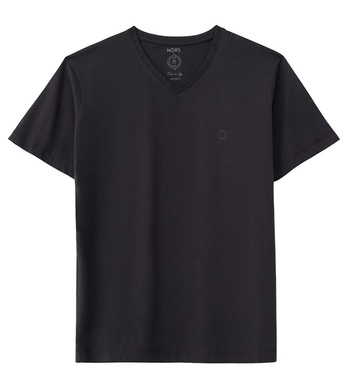 Regular V Yaka Tshirt - Antrasit