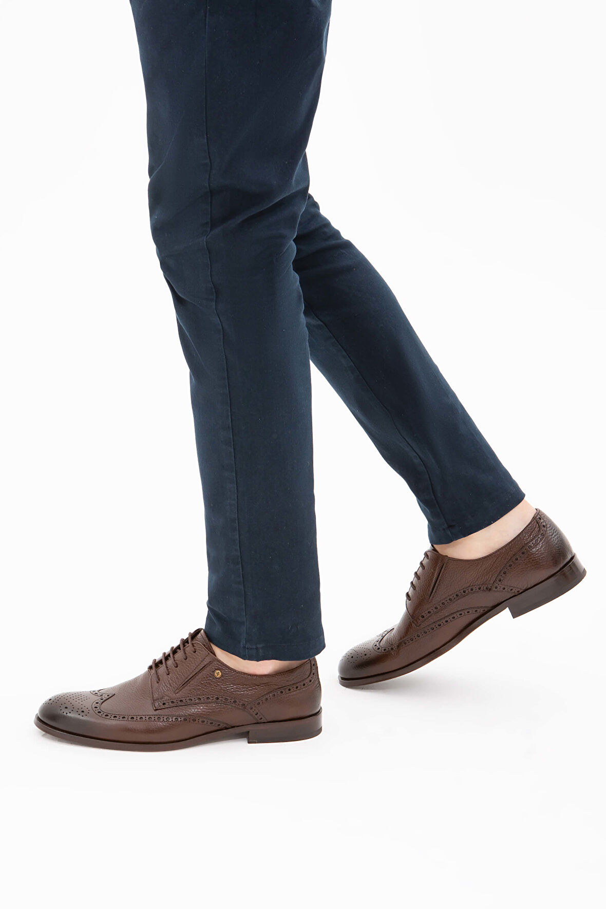 Tamer Tanca Erkek Hakiki Deri Kahverengi Klasik Ayakkabı 183 22056 K ERK AYK Y22 KAHVE