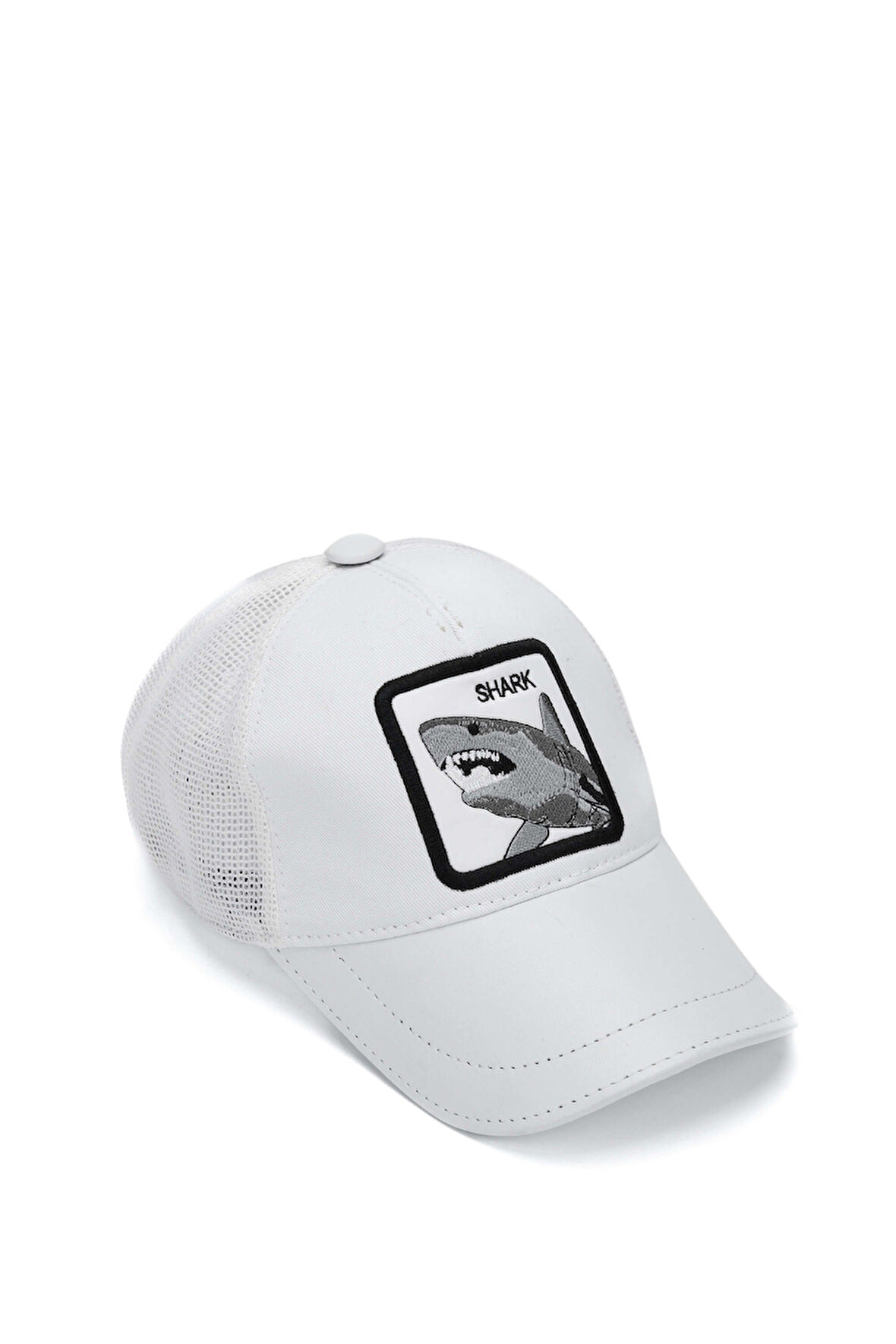 Tamer Tanca Erkek Kumaş Beyaz Köpekbalığı Şapka 524 1077 SPK Y22 WHITE SHARK