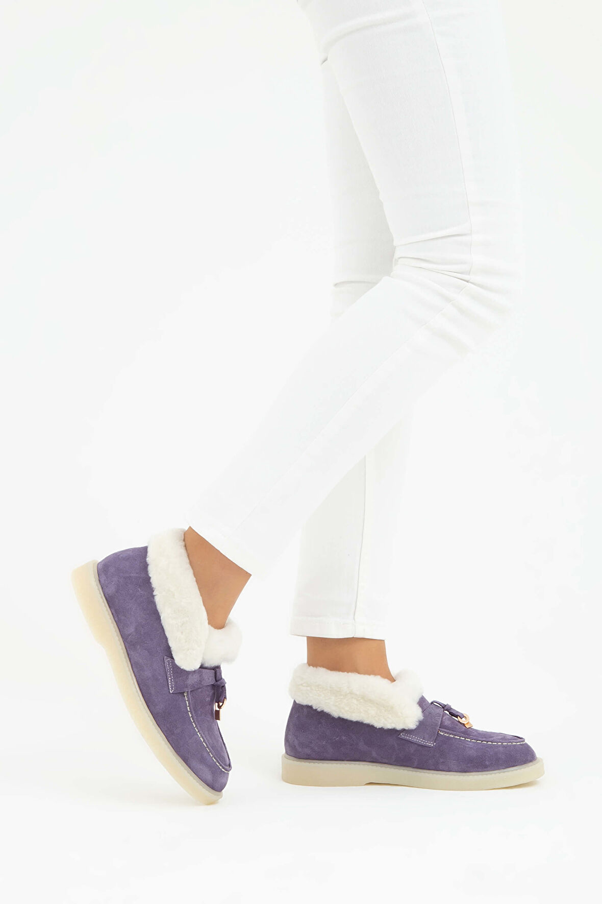 Tamer Tanca Kadın Hakiki Deri Mor Casual Bot 902 2035 BN BOT SK22/23 LILA