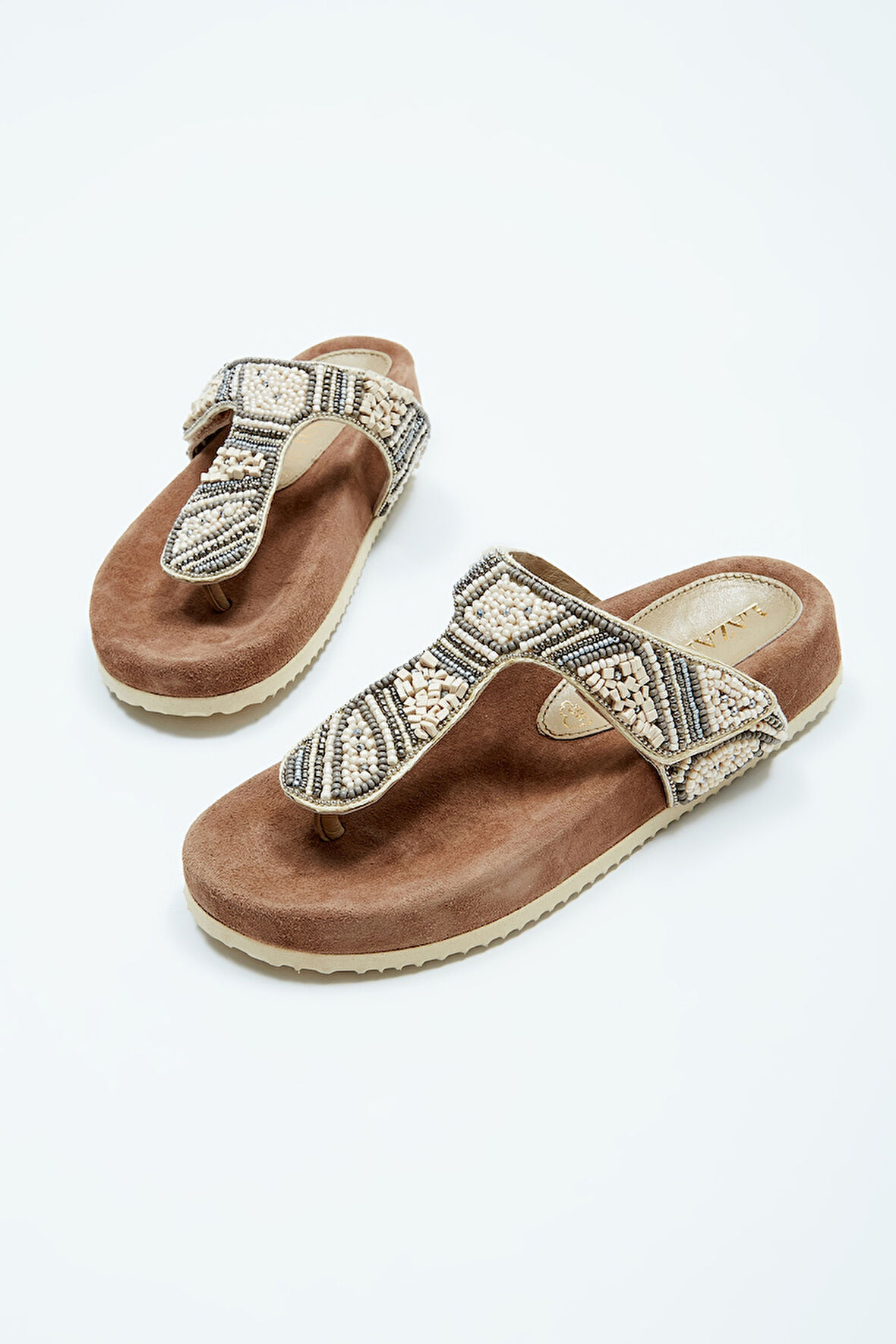 Valmenti lazamaniKadın Bej Hakiki Deri Terlik 461 75397 BN TRLK Y23