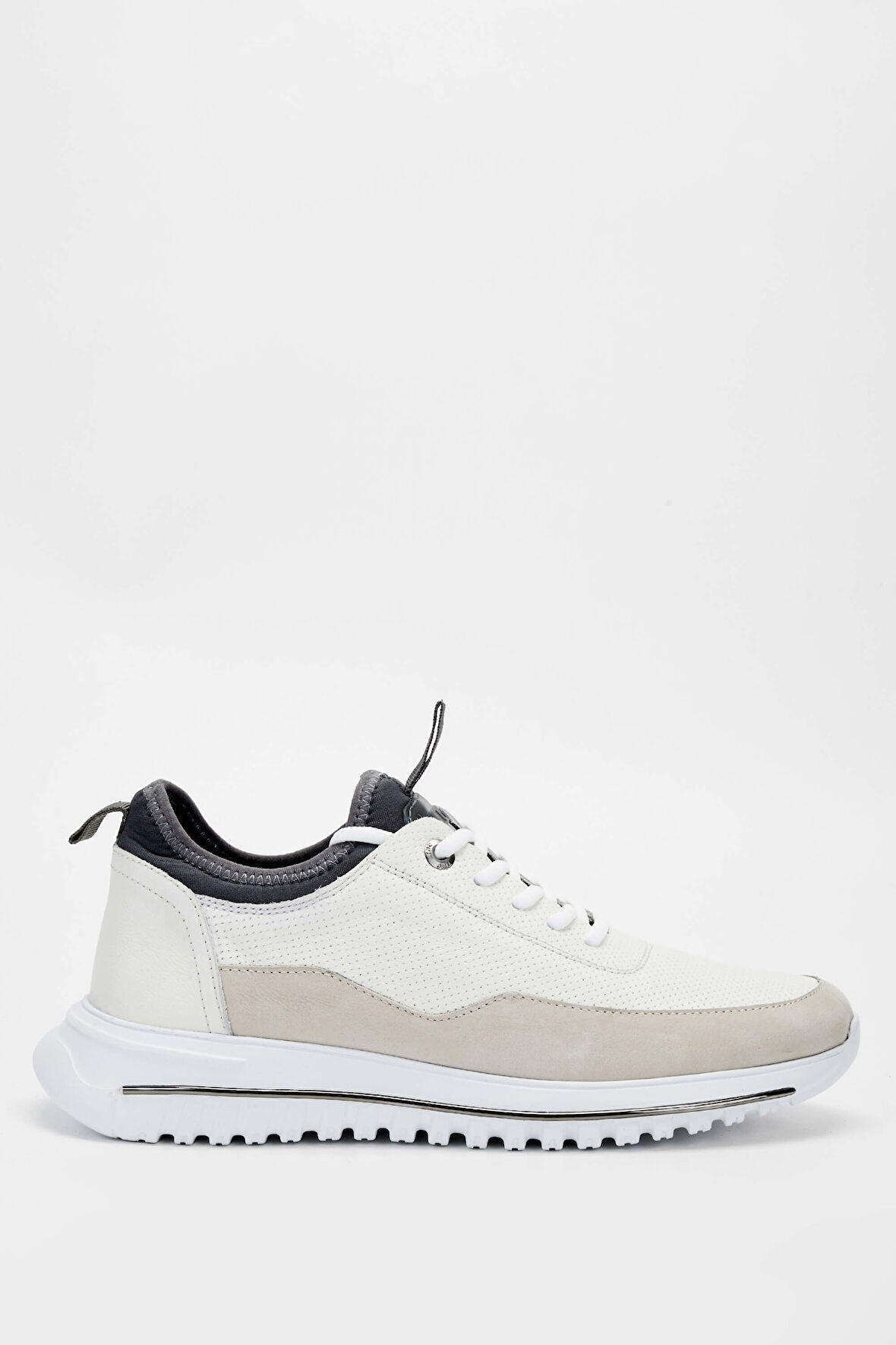 Tamer Tanca Erkek Hakiki Deri Beyaz Sneakers & Spor Ayakkabı 381 17468 ERK AYK Y23 BYZ NBK/BYZ BNFC