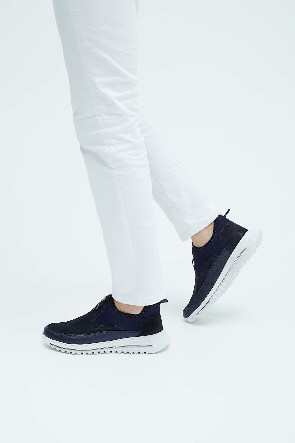 Tamer Tanca Erkek Hakiki Deri Lacivert Sneakers & Spor Ayakkabı 381 17469 ERK AYK Y23 LACIVERT