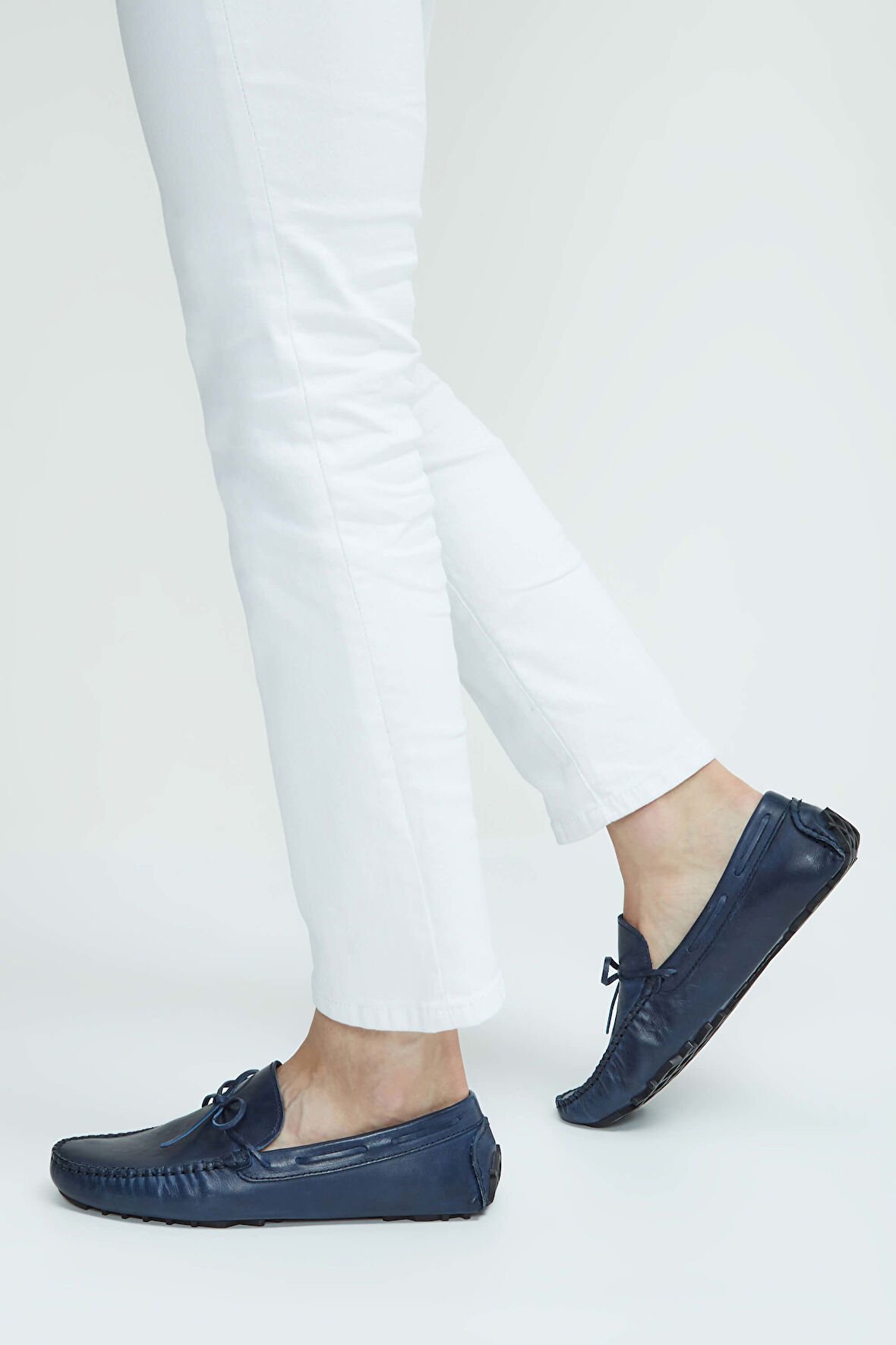 Tamer Tanca Erkek Hakiki Deri Lacivert Loafer Ayakkabı 355 14021 ERK AYK Y23 LACI ASF