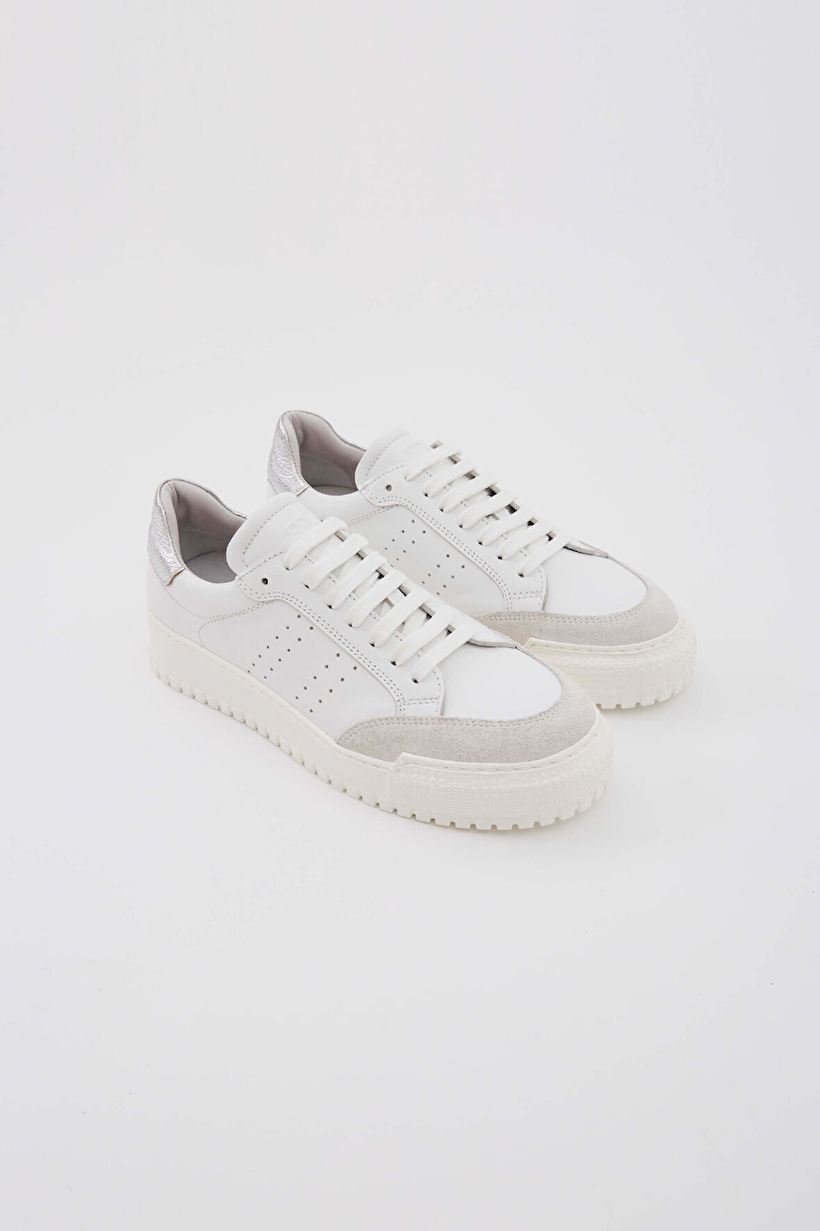 Tamer Tanca Kadın Hakiki Deri Beyaz Sneakers & Spor Ayakkabı 957 35122 BN AYK Y23 BEYAZ KMBN