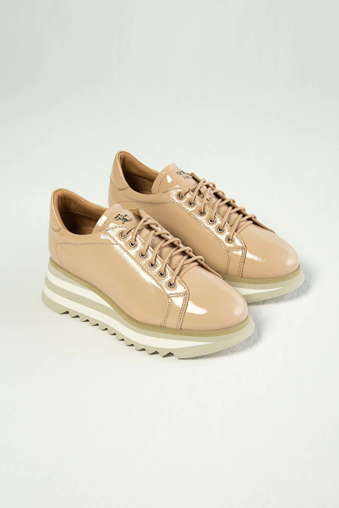 Tamer Tanca Kadın Hakiki Deri Bej Sneakers & Spor Ayakkabı 935 1820-6 BN AYK Y23 BEJ RGN