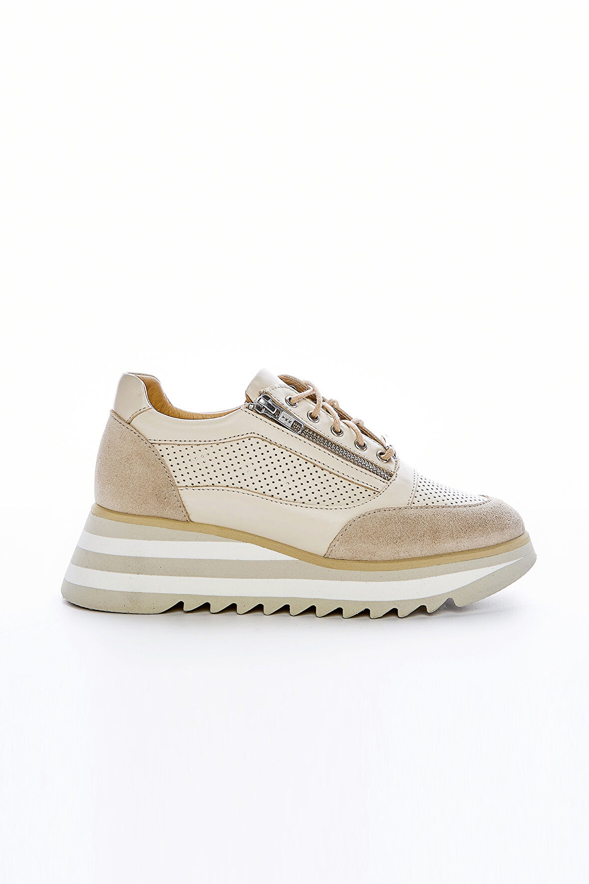 Valmenti İrene Kadın Bej Hakiki Deri Sneakers & Spor Ayakkabı 935 1820-4 BN AYK Y23